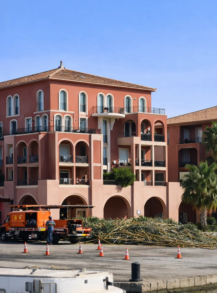 Terrain après abattage par WEISS Elagueur à Lattes